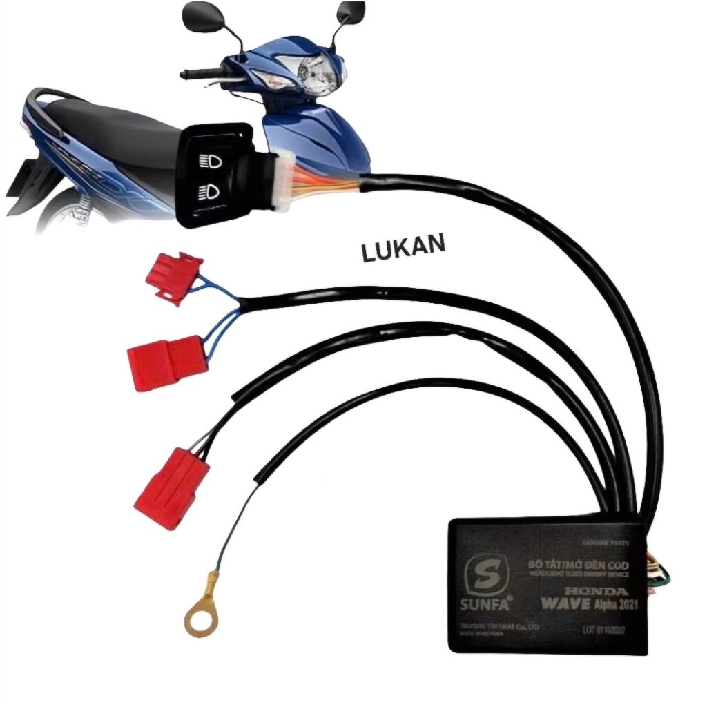 Bộ mạch chuyển đổi, nút tắt mở đèn WAVE A, ALPHA 110... passing, pha cos