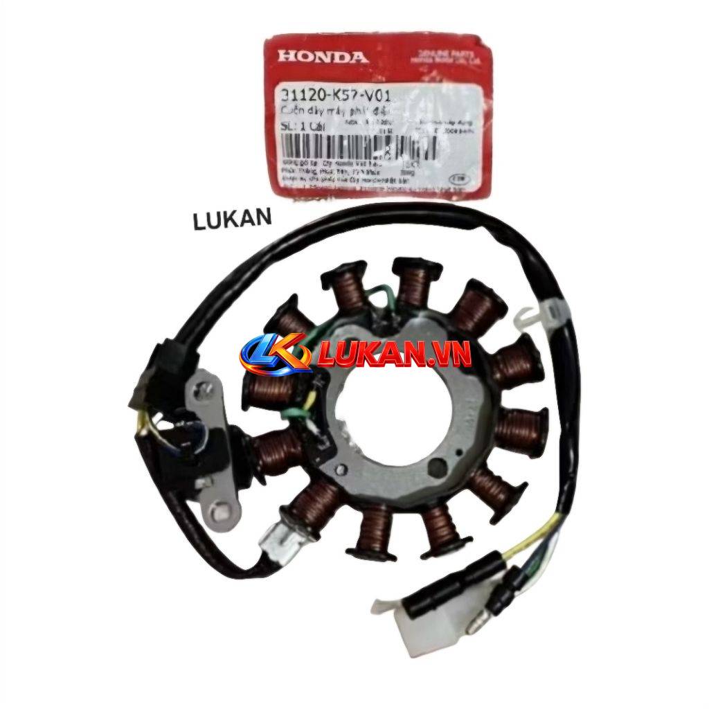 Cuộn lửa máy phát điện xe WAVE BLADE 110 zin Honda 31120-K57-V01