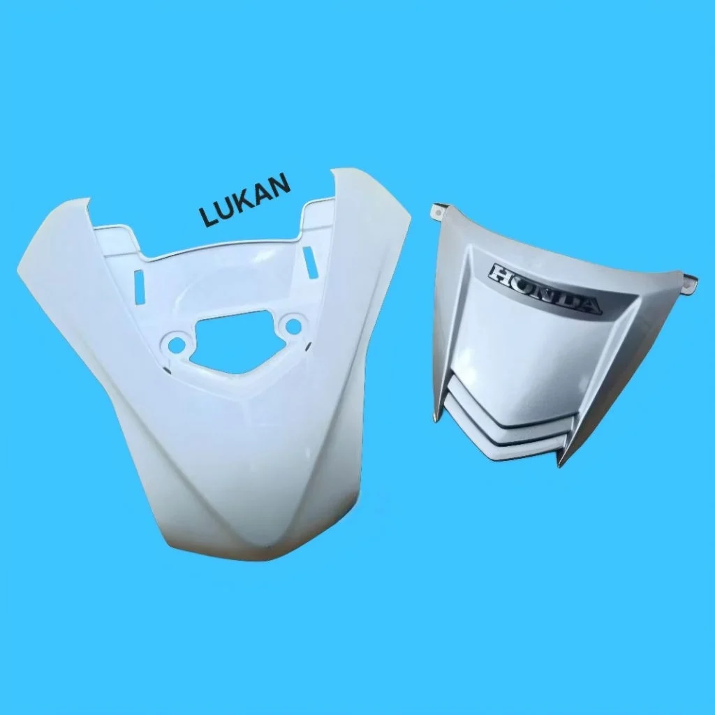 Bộ nhựa ốp mặt nạ trước 2 tầng WAVE A, RS, S100... Trắng zin Honda - Ảnh 4