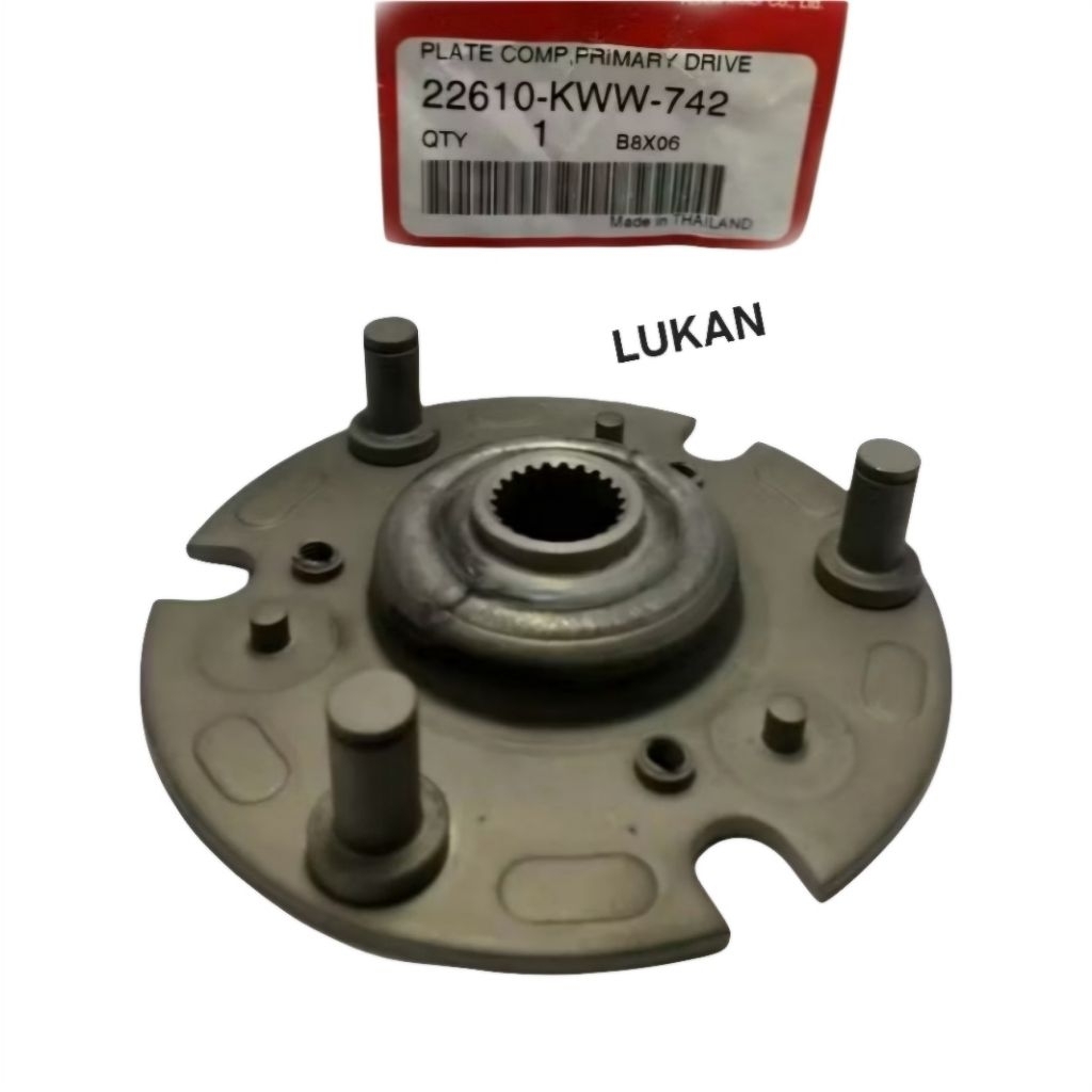 Đế sắt bố ba càng, chuông nồi côn WAVE S110, RSX, BLADE, A110... zin 22610-KWW-742