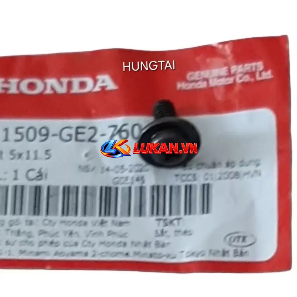 Ốc, vít 5x11 vành, viền pha đèn trước Super DREAM lồi zin Honda 1509-GE2-760