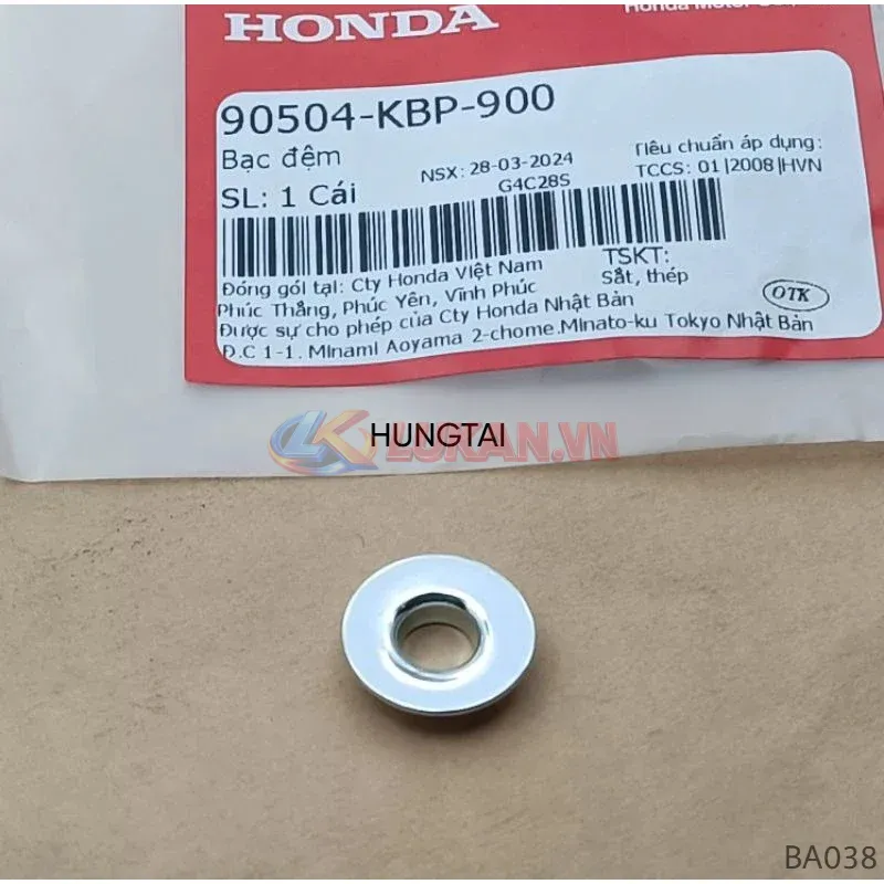 Bạc, khâu đệm nắp hộp bình ắc quy WAVE Thái, ALPHA, FUTURE 1... zin 90504-KBP-900 - Ảnh 2