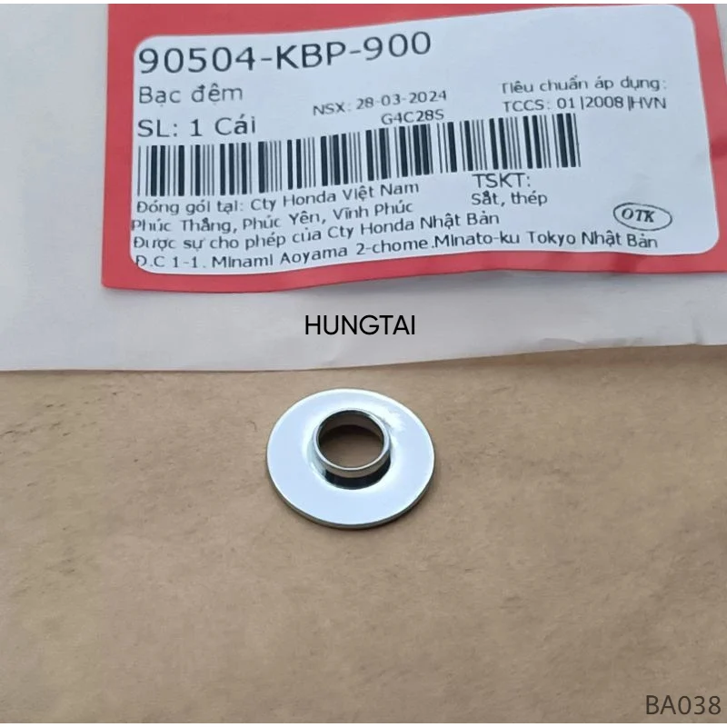 Bạc, khâu đệm nắp hộp bình ắc quy WAVE Thái, ALPHA, FUTURE 1... zin 90504-KBP-900 - Ảnh 3