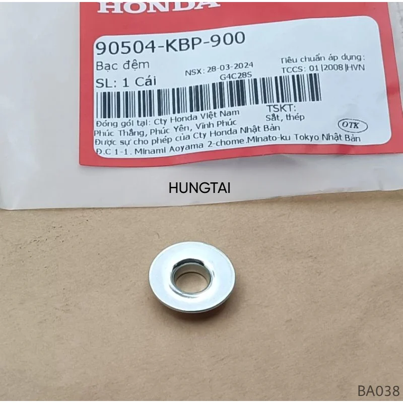 Bạc, khâu đệm nắp hộp bình ắc quy WAVE Thái, ALPHA, FUTURE 1... zin 90504-KBP-900 - Ảnh 4