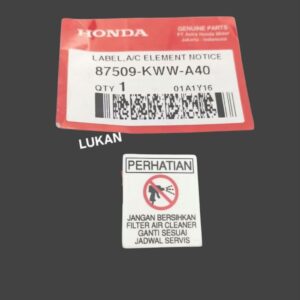 Tem thông số hộp bao tử, pô e lọc gió WINNER, SONIC, RS150...  zin 87509-KWW-A40