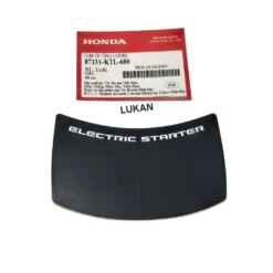 Tem ELICTRIC đen nhựa ốp yếm khóa giữa WAVE A, RS, S100... zin Honda 87131-KTL-680
