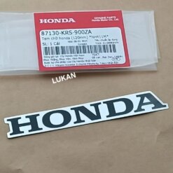 Tem chữ Honda nhựa bửng yếm WAVE ALPHA, ZX... trắng 120mm zin 87130-KRS-900ZA