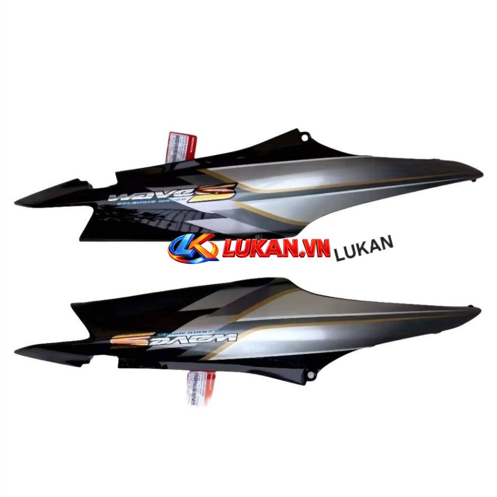 Cặp nhựa ốp võ thân sườn, áo WAVE S100 Đen zin Honda