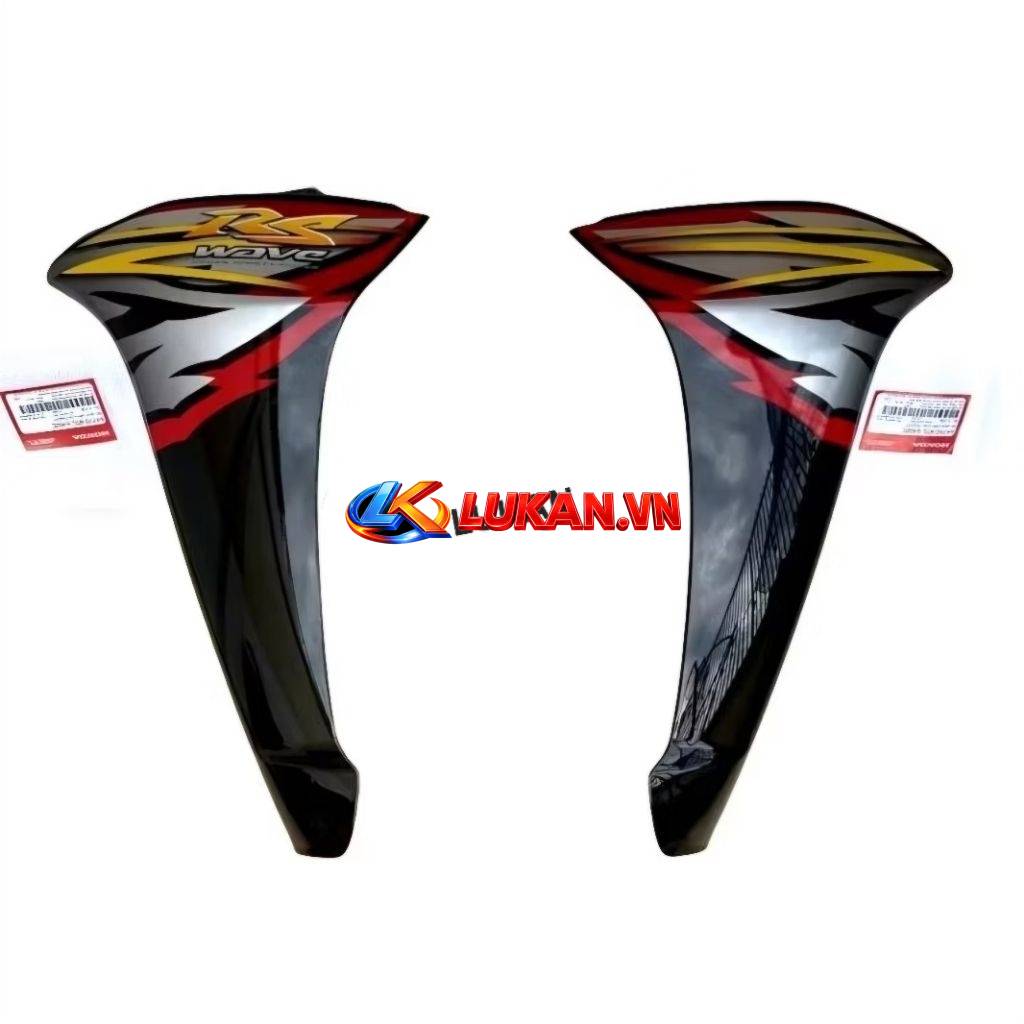 Cặp nhựa bửng cánh yếm ngoài WAVE S100 Đỏ đen zin Honda
