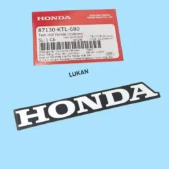 Tem chữ Honda nhựa bửng yếm WAVE A, RS, S100... Đen zin 87130-KTL-680