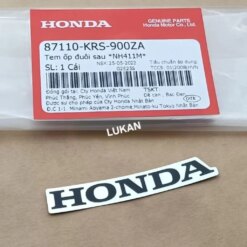 Tem chữ Honda ốp nhựa đuôi rùa WAVE ALPHA, ZX Trắng zin 87110-KRS-900ZA