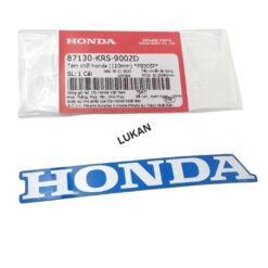 Tem chữ Honda nhựa bửng cánh yếm WAVE ALPHA, ZX....  Xanh zin 87130-KRS-900ZD