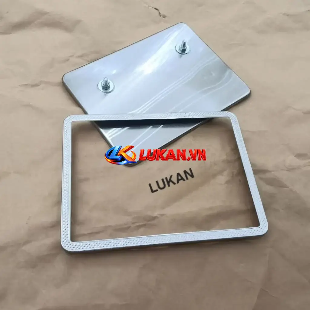 Bộ khung biển số xe DREAM, WAVE, FUTURE.... viền nhám mẫu xưa