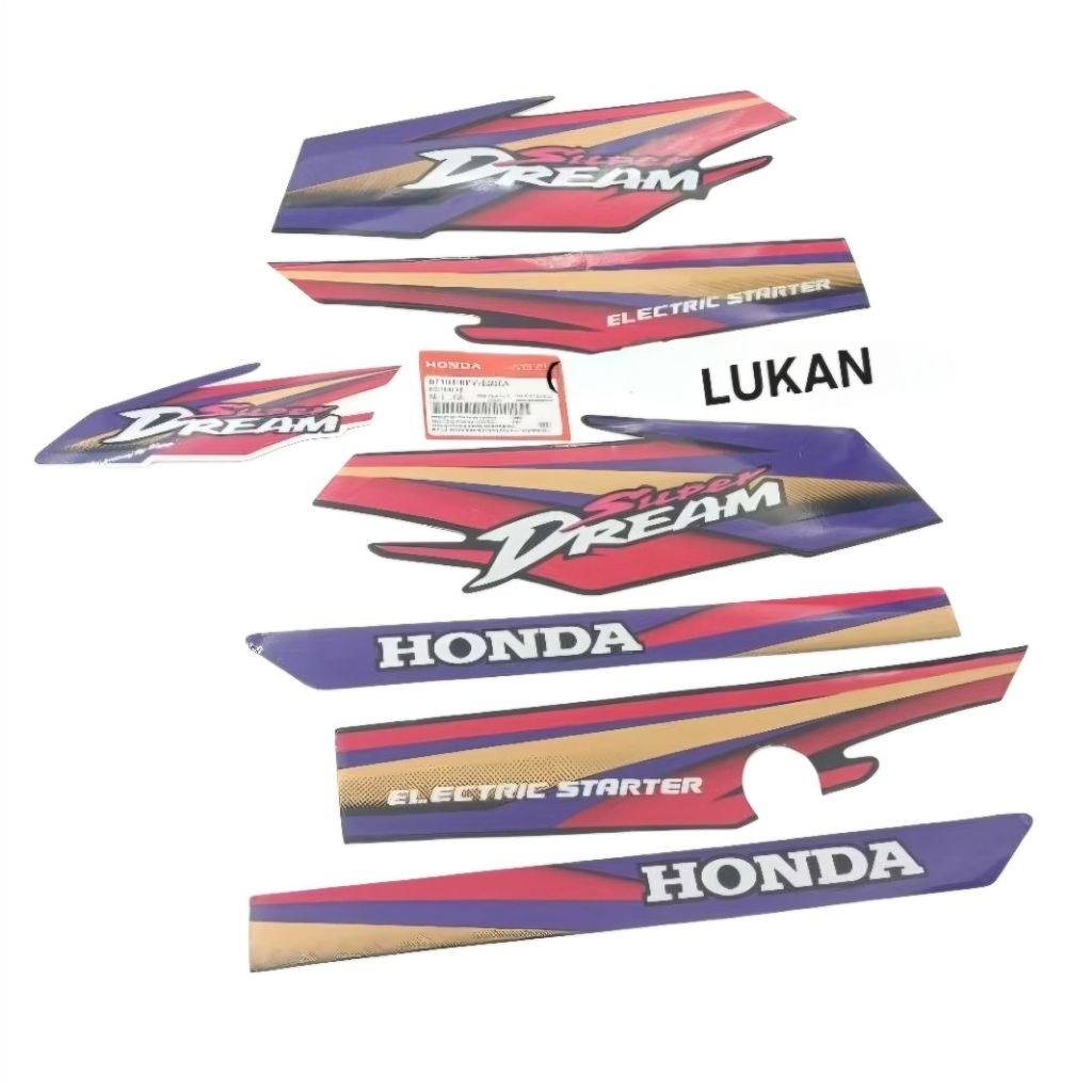 Bộ tem dán xe Super DREAM Việt đời đầu tím - Ảnh 4