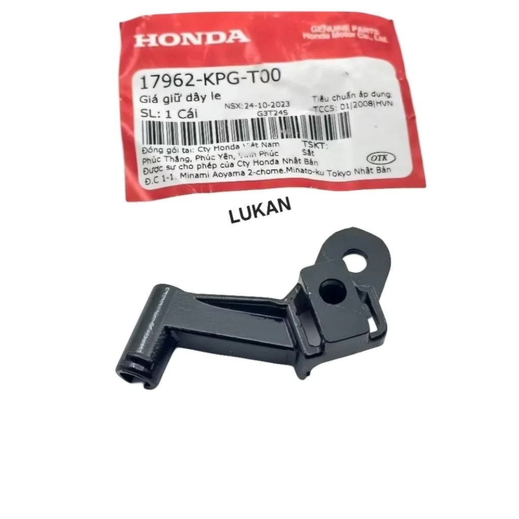 Pass đỡ dây kéo e, giữ le gió WAVE Thái, ALPHA, ZX, FUTURE... zin Honda 17962-KPG-T00