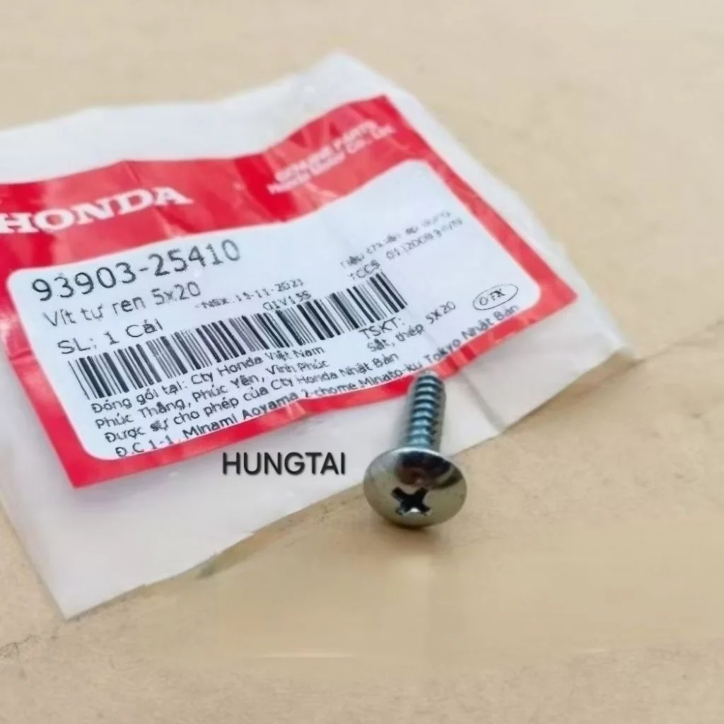 Ốc nhựa võ đầu đèn, bao tử lọc gió DREAM, WAVE, FUTURE... zin. vít 5x20 93903-25410 - Ảnh 3