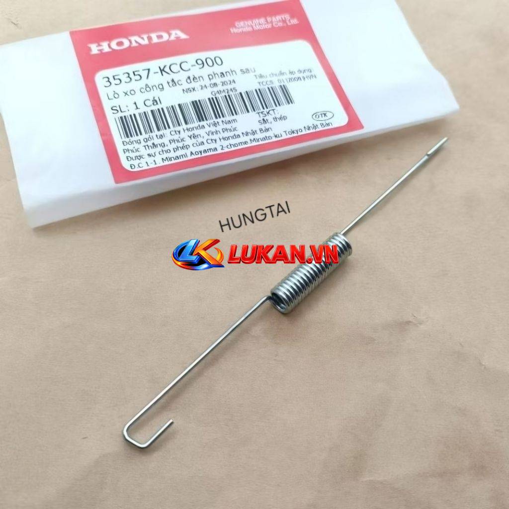 Lò xo stop đèn hậu, đạp phanh WAVE A, RS, S100, RSX.... zin 35357-KCC-900