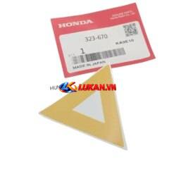 Tem tam giác dán nhựa dè đuôi sau xe Honda màu vàng