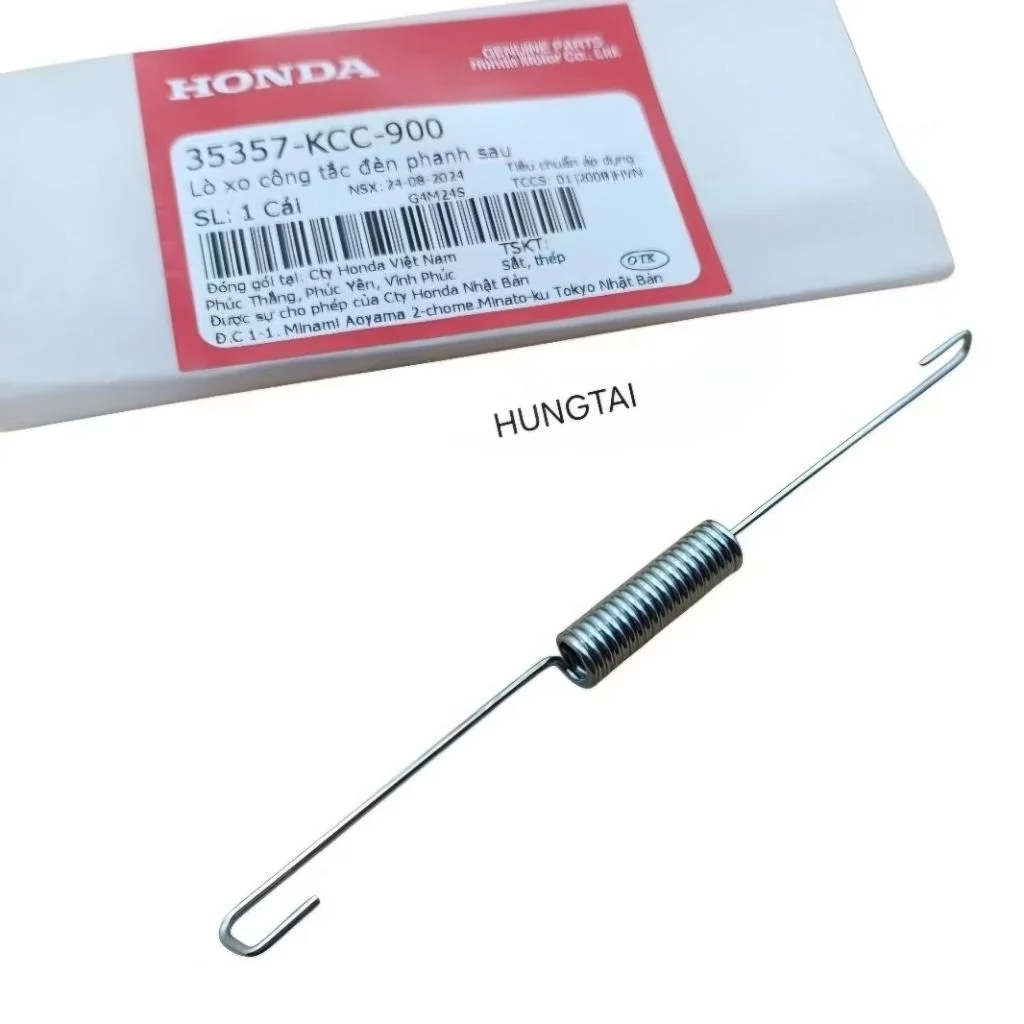 Lò xo stop đèn hậu, phanh WAVE S110, RSX, FUTURE 125.... zin 35357-KCC-900 - Ảnh 2