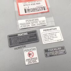 Bộ 5 tem dán thông số xe WINNER, SONIC, RS150...  zin Honda