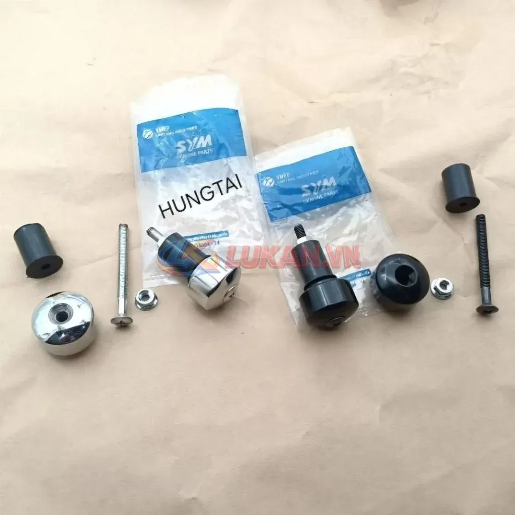 Cặp gù bao tay lái inox, đen DREAM, WAVE, FUTURE... chính hãng Sym - Ảnh 2
