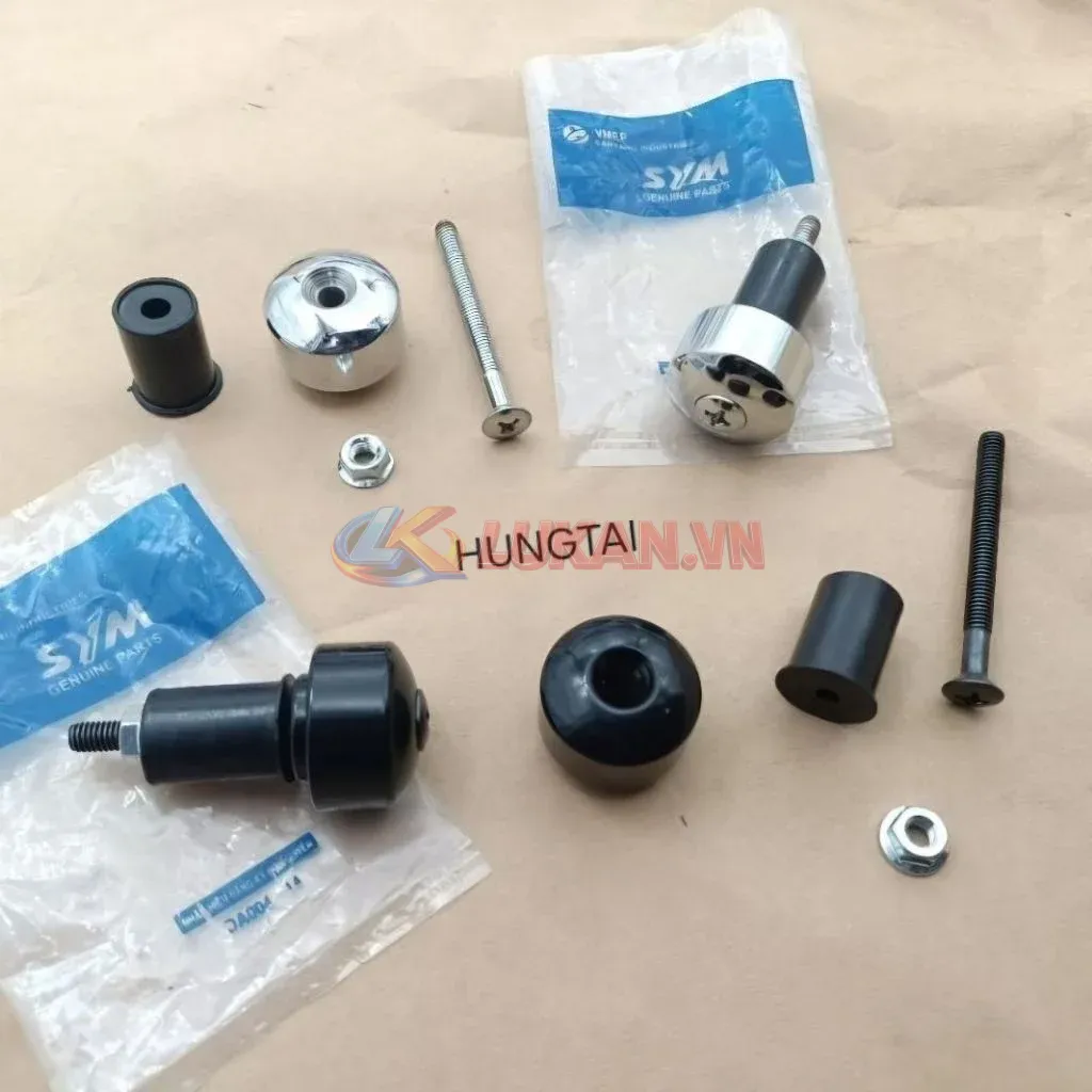 Cặp gù bao tay lái inox, đen DREAM, WAVE, FUTURE... chính hãng Sym - Ảnh 4