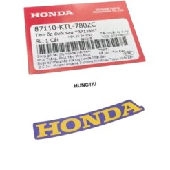 Tem chữ Honda dán nhựa đuôi rùa WAVE A, RS, S100...  Vàng zin 87110-KTL-780ZC