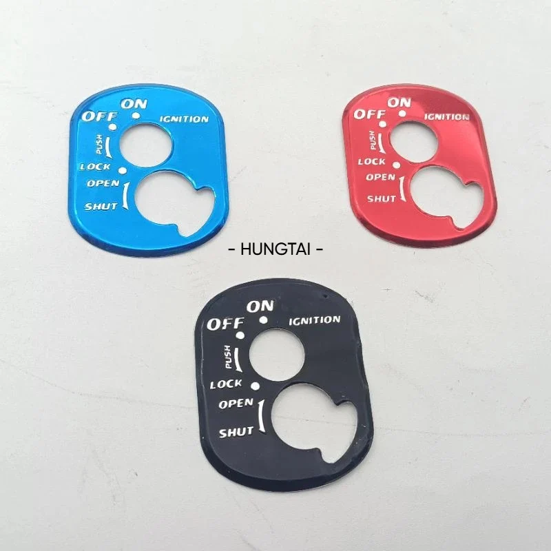 Miếng nhôm dán mặt ổ khóa điện xe WAVE, FUTURE.... đủ màu - Ảnh 2