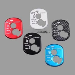 Miếng nhôm dán mặt ổ khóa điện xe WAVE, FUTURE.... đủ màu