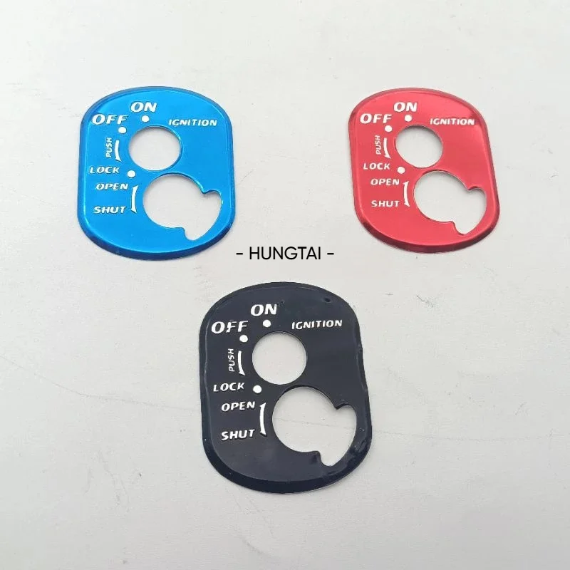 Miếng nhôm dán mặt ổ khóa điện xe WAVE, FUTURE.... đủ màu - Ảnh 3