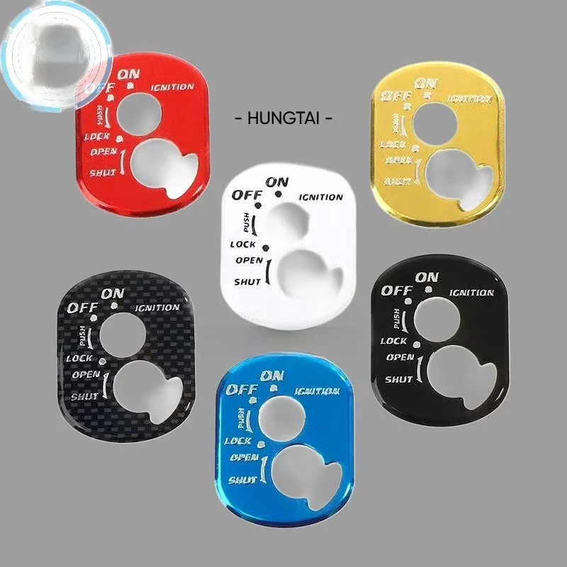 Miếng nhôm dán mặt ổ khóa điện xe WAVE, FUTURE.... đủ màu - Ảnh 4
