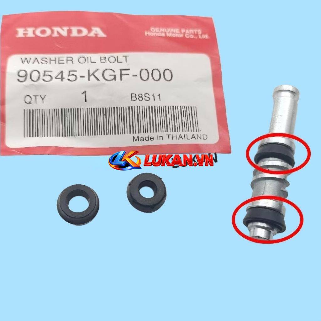 2 sin cao su, phốt ti ben cùm dầu phanh WAVE S110, RSX, FUTURE 125.... zin