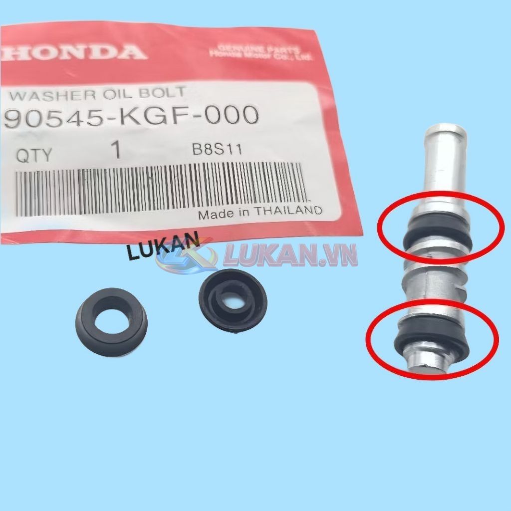 2 sin cao su, phốt ti ben cùm dầu phanh WAVE S110, RSX, FUTURE 125.... zin - Ảnh 3