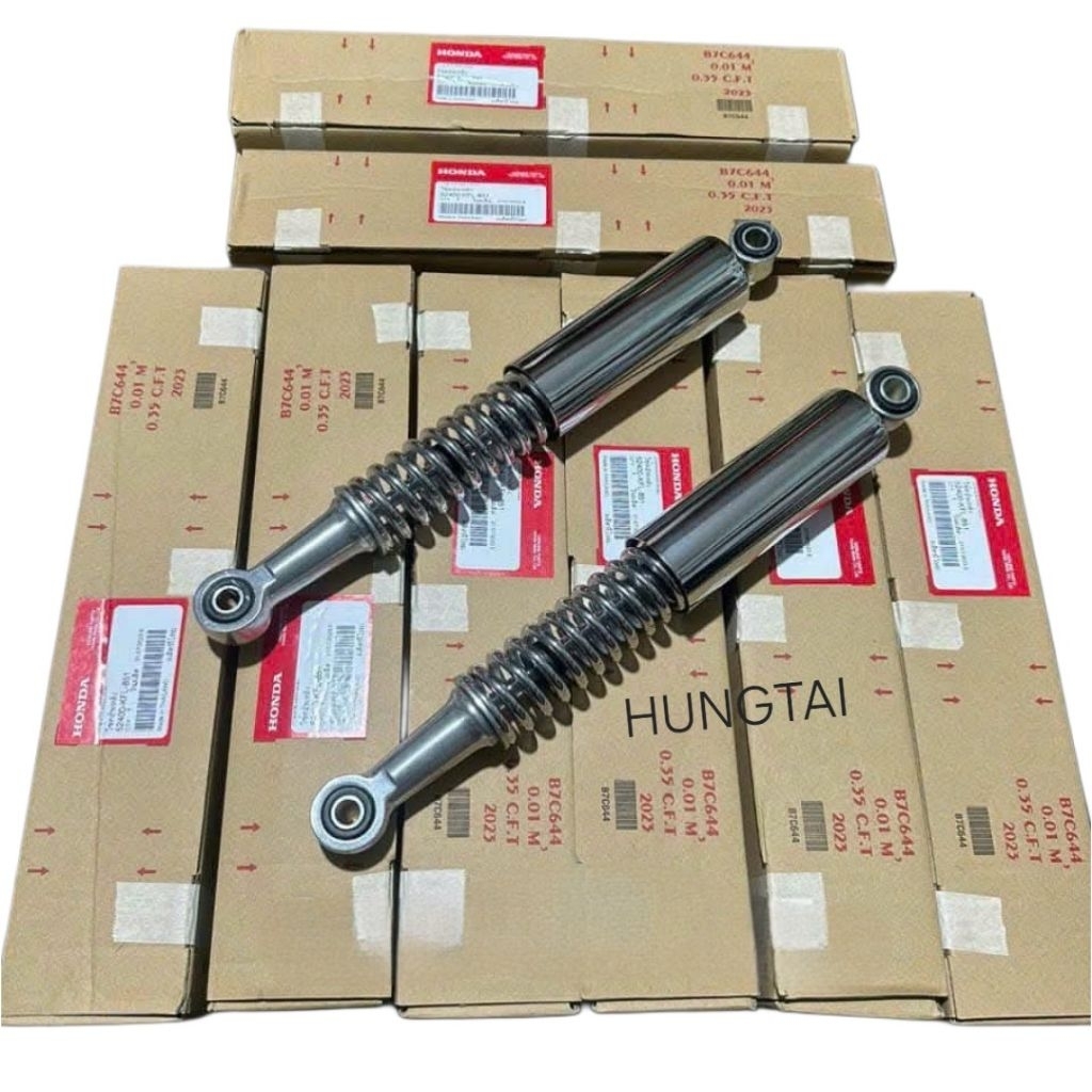 Cặp phuộc nhún, giảm sóc sau xe WAVE Thái xi trắng zin Honda 52400-KFL-851 - Ảnh 2