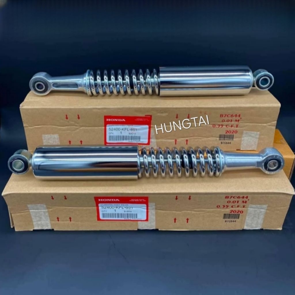Cặp phuộc nhún, giảm sóc sau xe WAVE Thái xi trắng zin Honda 52400-KFL-851