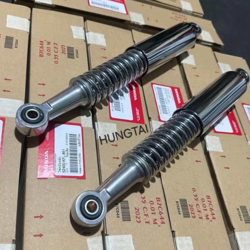 Cặp phuộc nhún, giảm sóc sau xe WAVE Thái xi trắng zin Honda 52400-KFL-851 - Ảnh 3