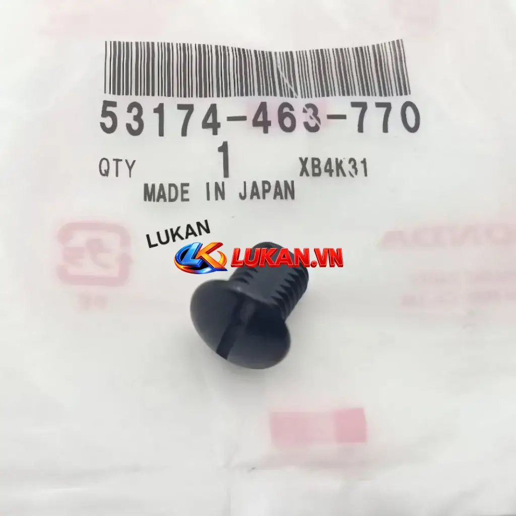 Ốc nhựa nút bịt lỗ chân gương xe CUB zin Honda 53174-463-770