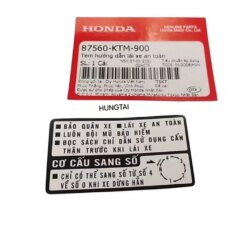 Tem hướng dẫn dán nhựa bợ cổ, bửng yếm DREAM, WAVE, FUTURE... zin 87560-KTM-900