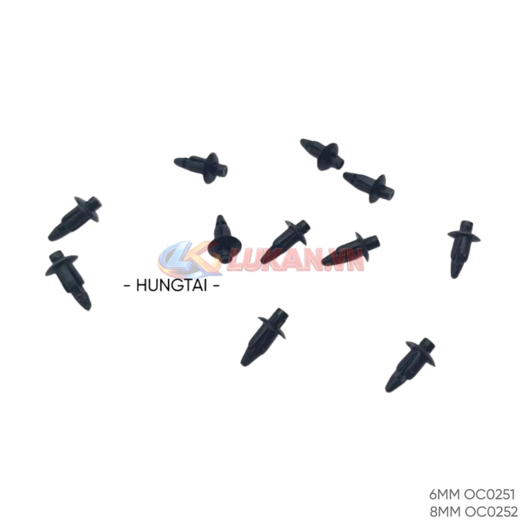 Nút nhấn, ốc nhựa dàn áo xe WAVE, FUTURE.... 6, 8mm - Ảnh 2