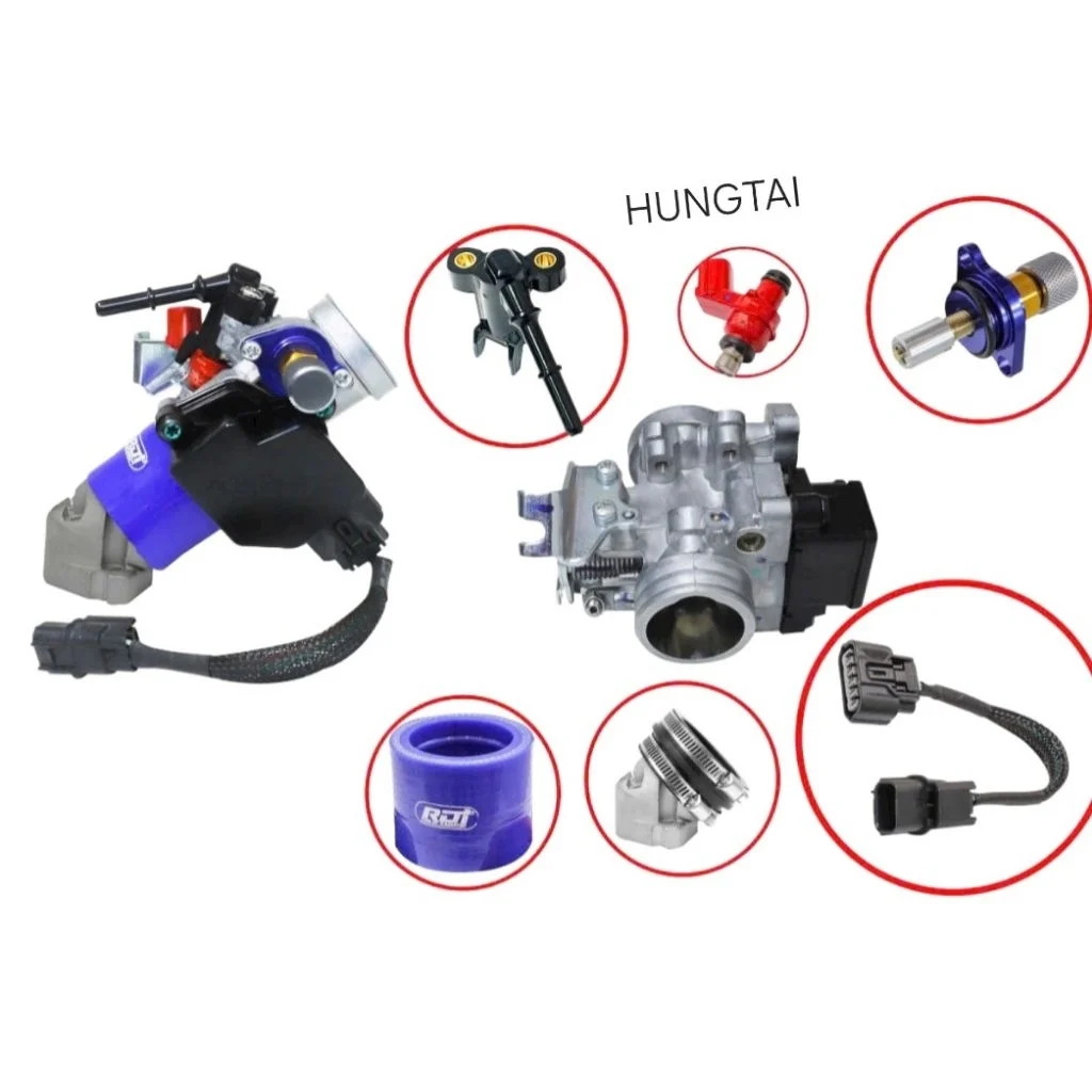 Full bộ họng co xăng CBR 150 xe DREAM, WAVE.... 30, 32mm dây cảm biến - Ảnh 2
