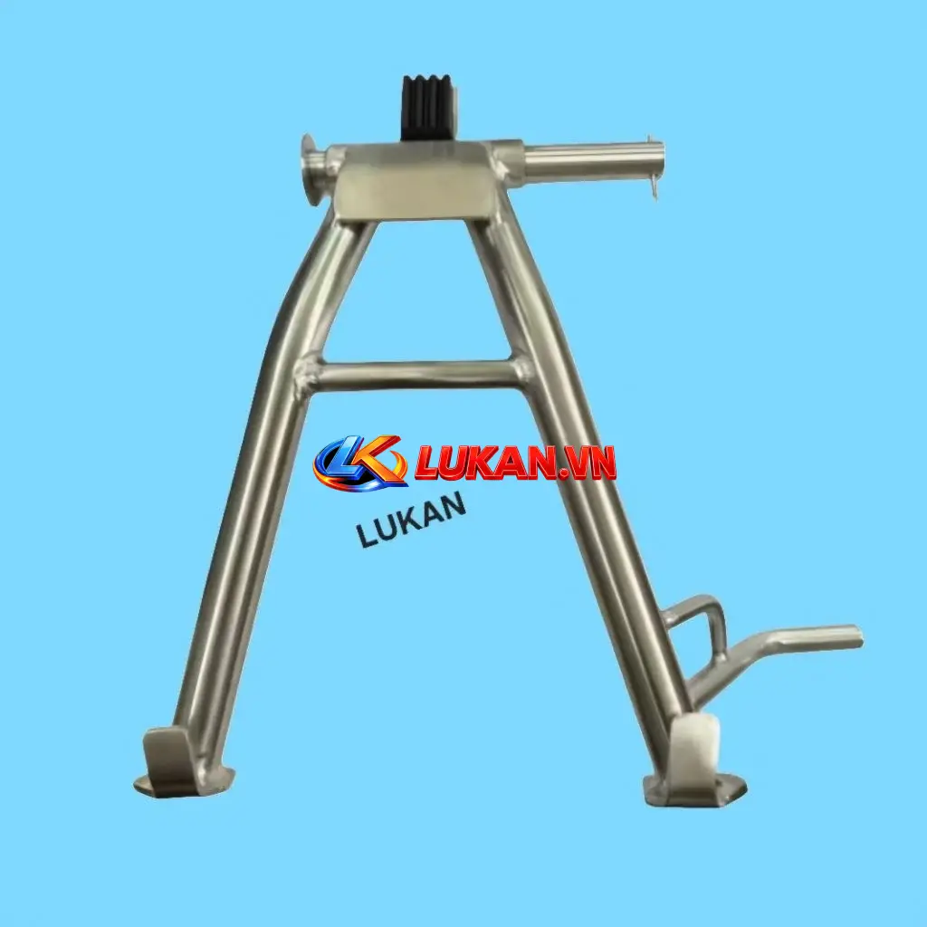 Chân chống đứng, giữa WAVE A, ALPHA, RS, S100... Trắng inox
