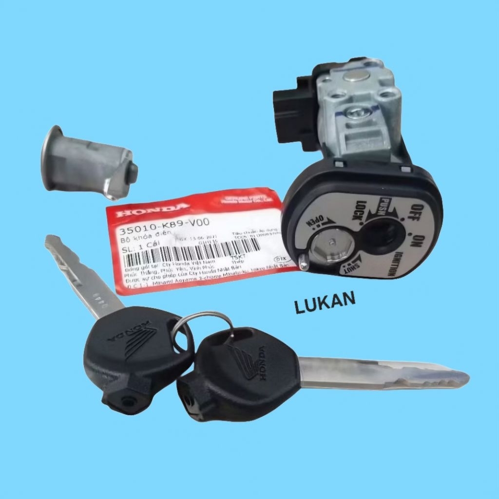 Bộ ổ khóa, công tắc điện WAVE A, ALPHA 110 2017-2026.... zin Honda 35010-K89-V00