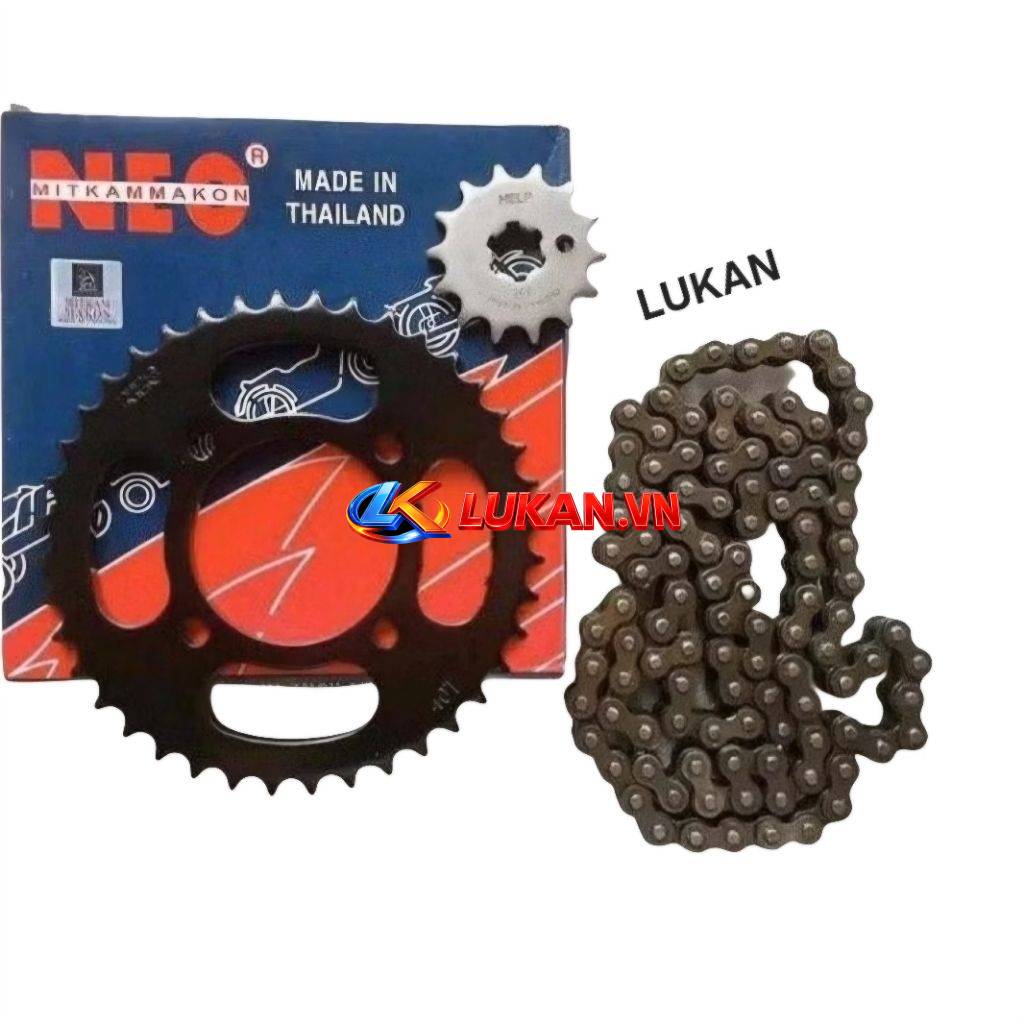 Bộ nhông sên dĩa, xích NEO nhập thái xe DREAM, WAVE, FUTURE, CUB.....