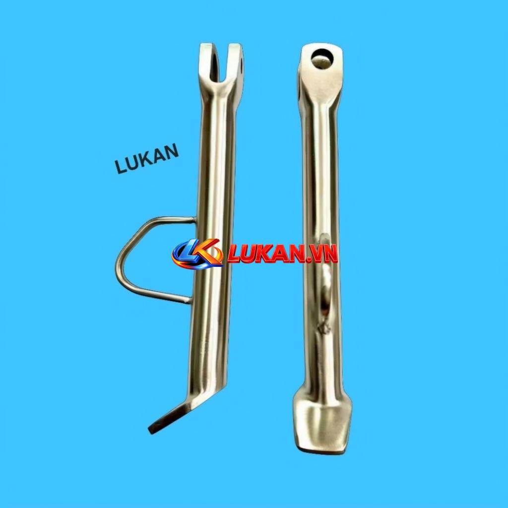 Chân chống nghiêng, ngang Super DREAM, WAVE ALPHA... Trắng inox