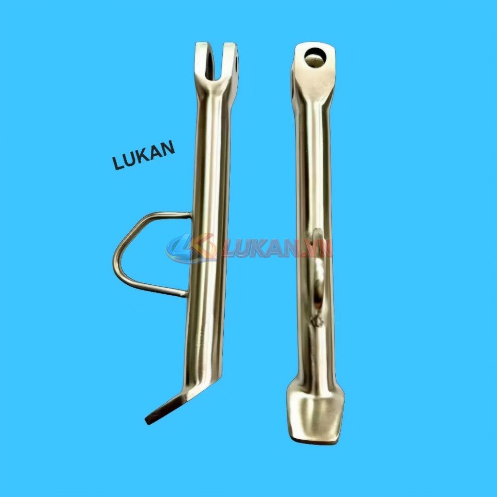 Chân chống nghiêng, ngang Super DREAM, WAVE ALPHA... Trắng inox - Ảnh 2