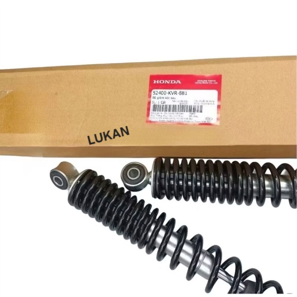 Cặp phuộc nhún, giảm sóc sau WAVE A, RS, S100, RSX... Đen zin Honda 52400-KVR-881 - Ảnh 6