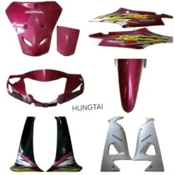 Bộ nhựa dàn áo, võ xe WAVE RS 100... Hồng zin chính hãng Honda