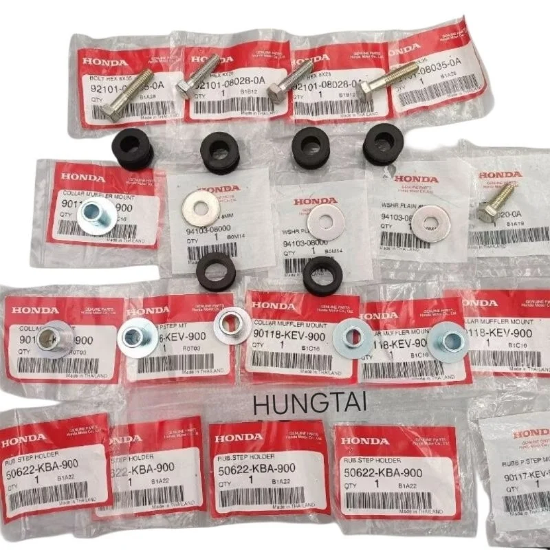 Full bộ ốc cao su, pass nhôm gác chân WAVE Thái, DREAM Lùn zin Honda - Ảnh 3