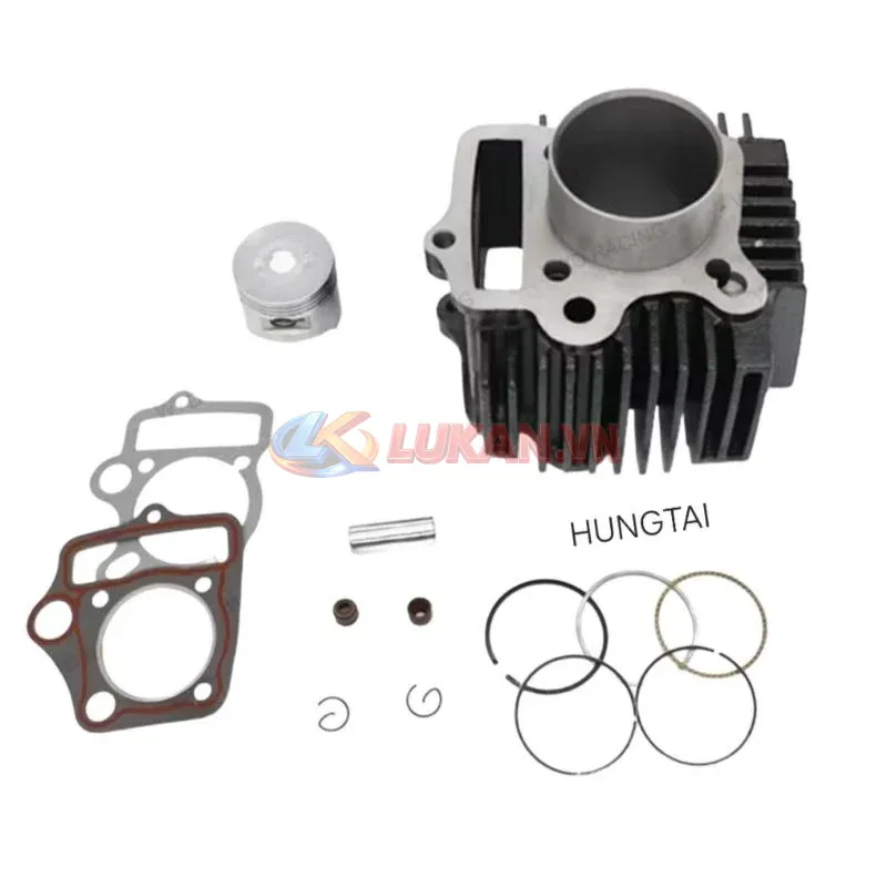 Bộ lòng sắt, hơi xi lanh xe DREAM Thái luôn piston bạc, trái 50, 52, 54mm - Ảnh 3