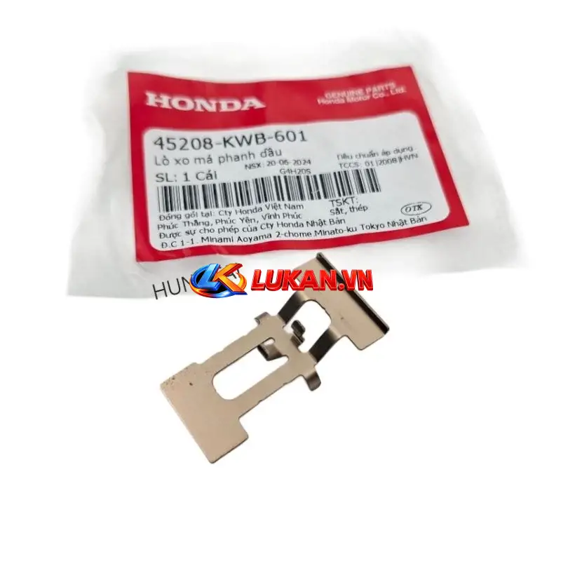 Lò xo tấm đỡ má phanh, bố thắng WAVE S110, RSX, FUTURE 125, WINNER... zin heo dầu 45208-KWB-601